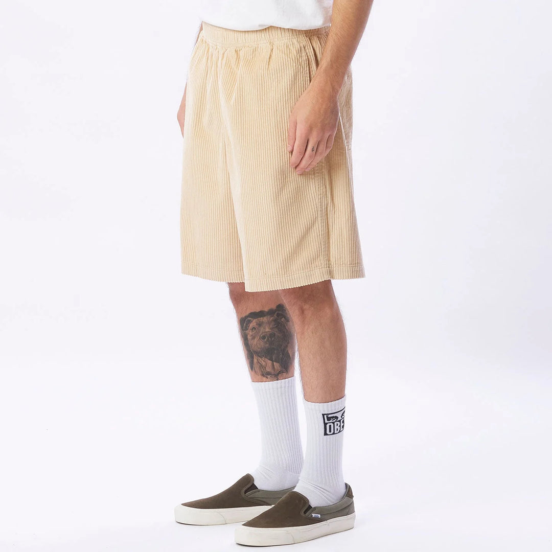 Easy relaxed Cord Short - cream