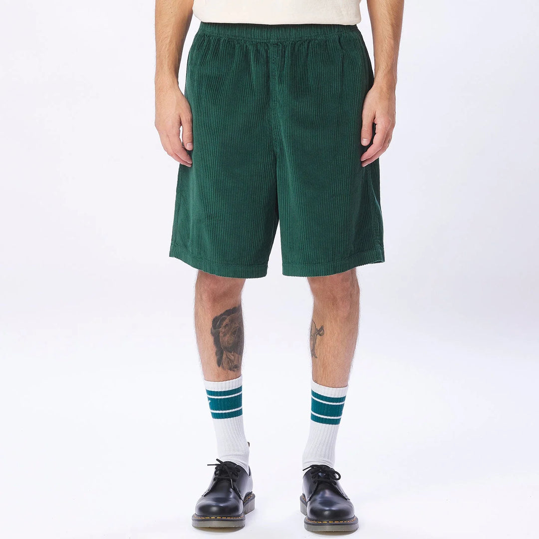 Easy relaxed Cord Short - green