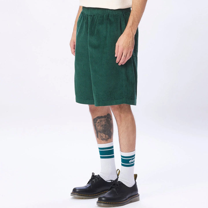 Easy relaxed Cord Short - green