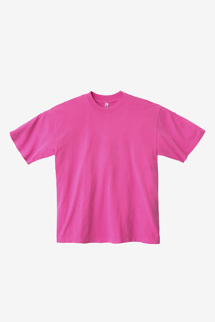 NEON CREW NECK T-SHIRT - neon pink