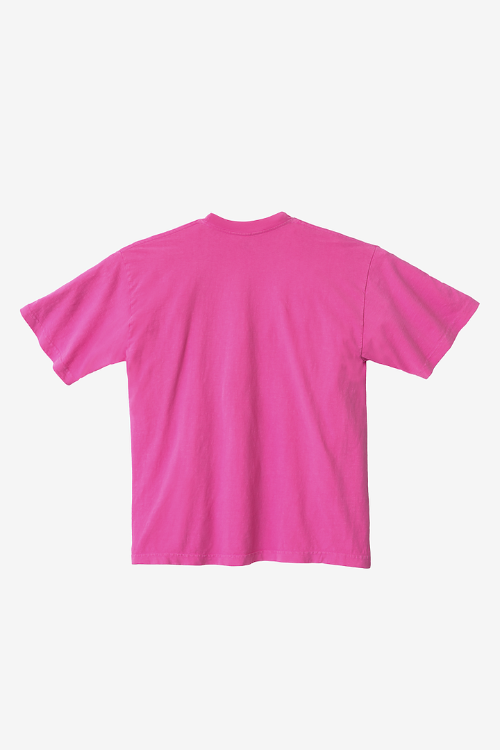 NEON CREW NECK T-SHIRT - neon pink