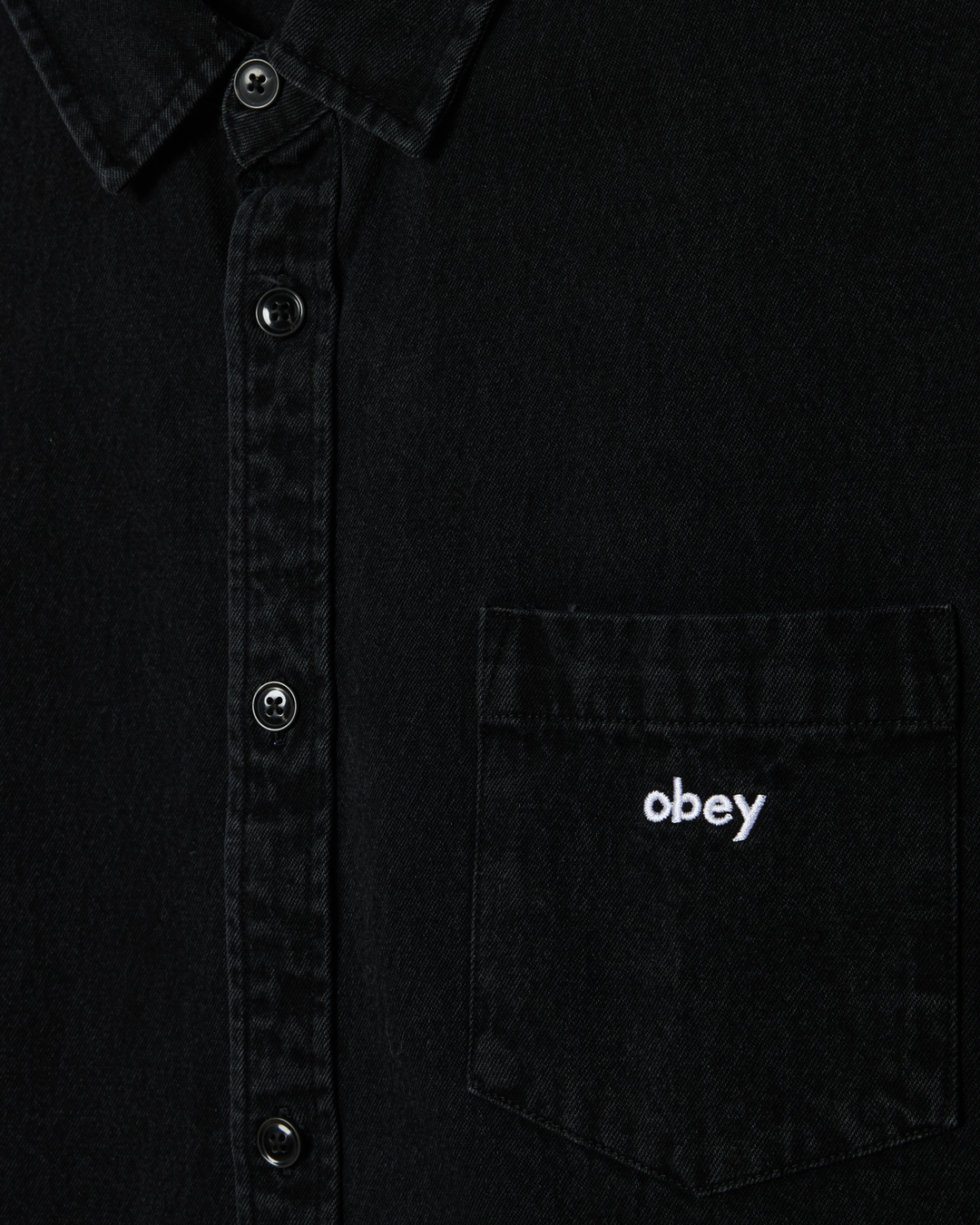 OWENS DENIM SHIRT FADED BLACK