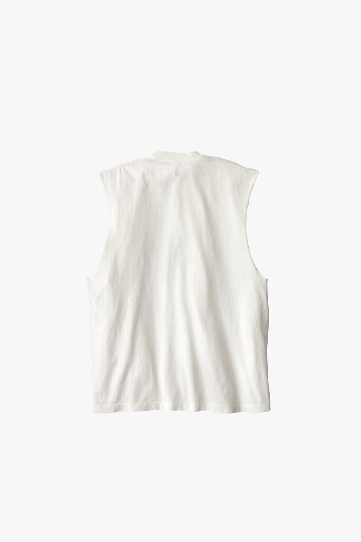 SLEEVELESS T-SHIRT - off white