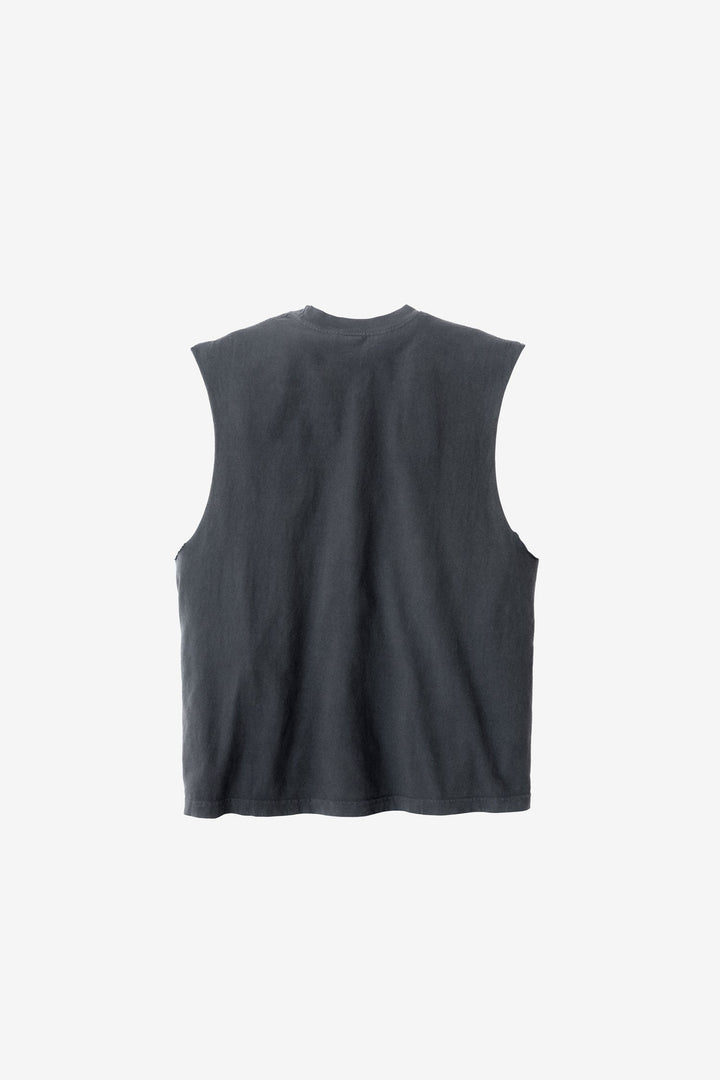 SLEEVELESS T-SHIRT - dolphin blue