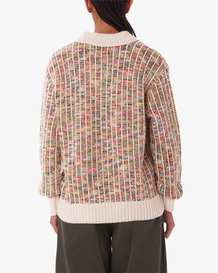 DELPHINE POLO SWEATER - BRIGHT MULTI