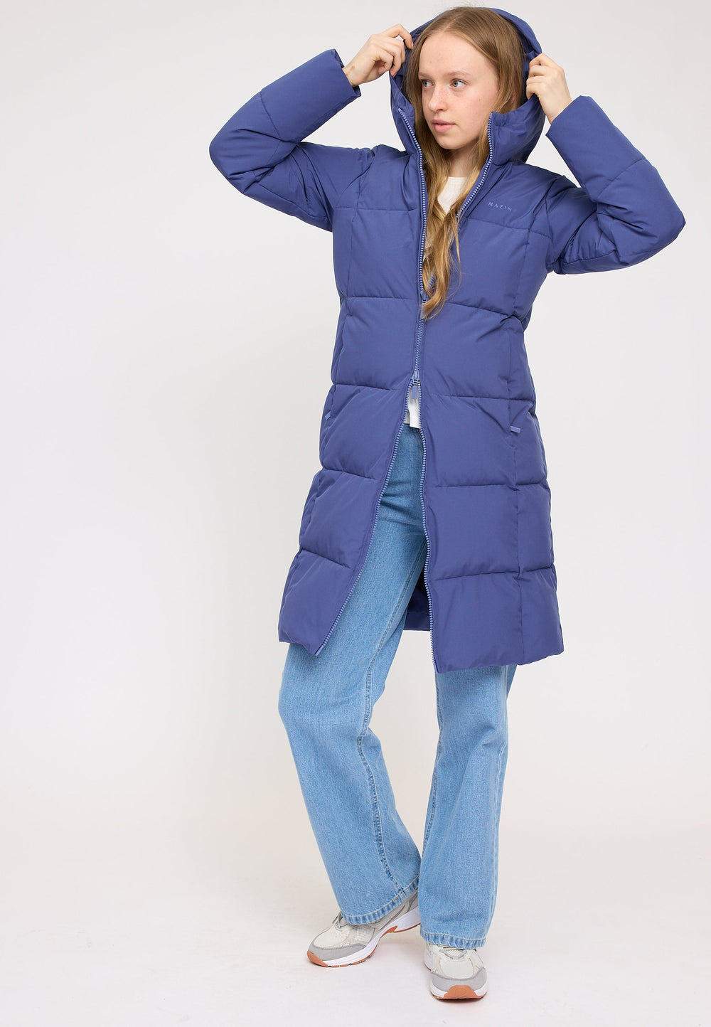Basic Puffer Coat -  violet blue