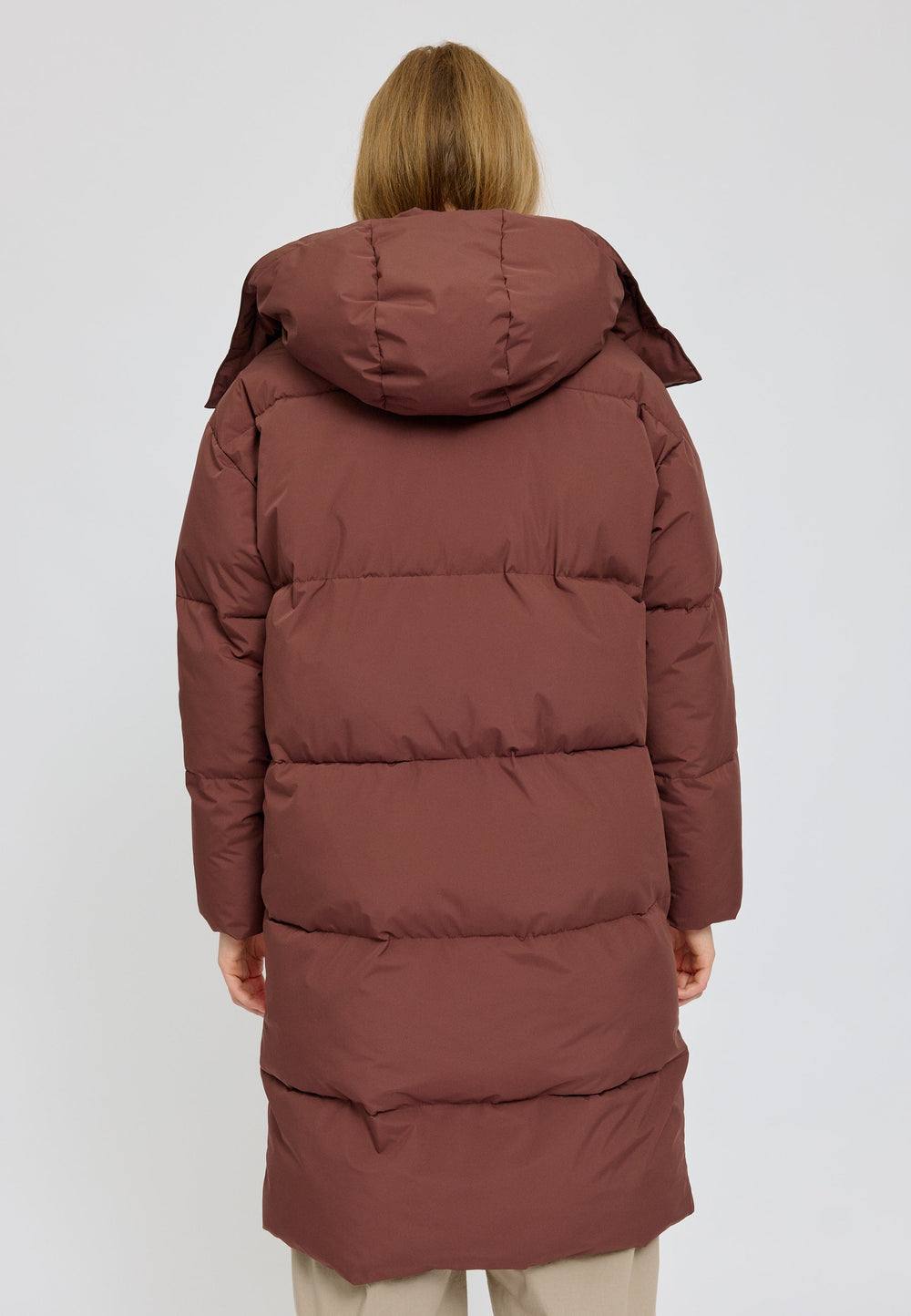Oversized Puffer Coat - mahagony