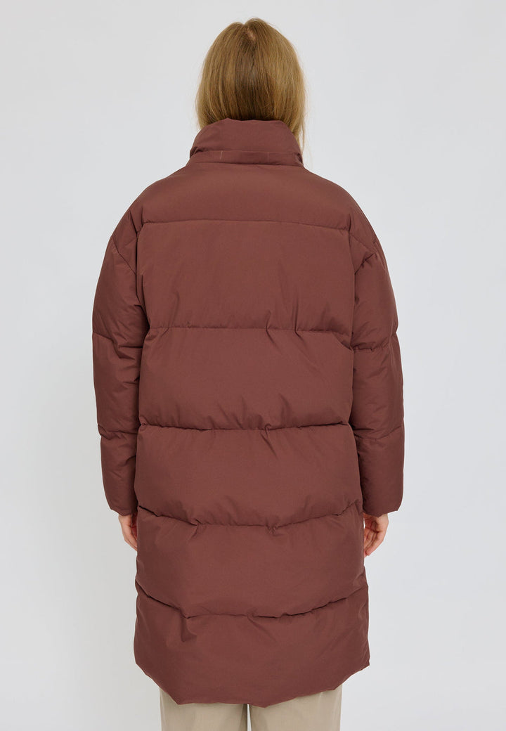 Oversized Puffer Coat - mahagony