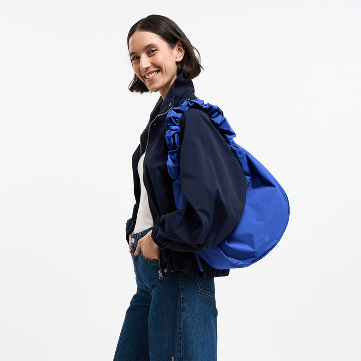 MOON BAG RUFFLE - cobalt