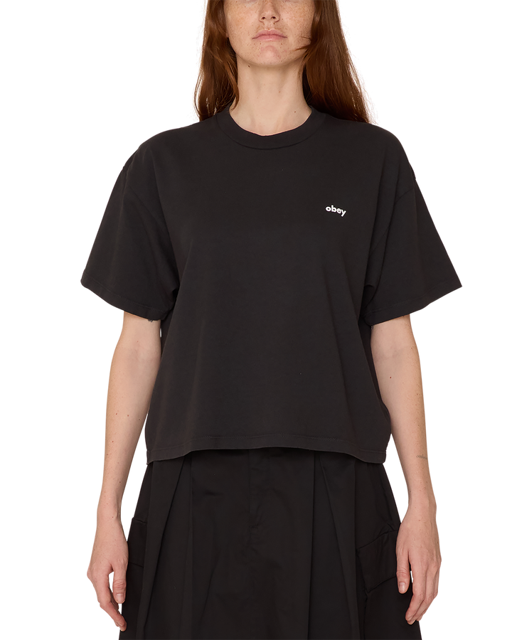 OBEY WATER COLOR FLOWER -  BLACK