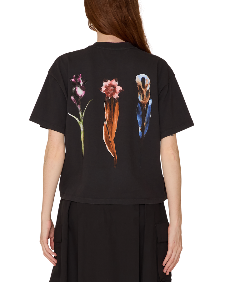 OBEY WATER COLOR FLOWER -  BLACK