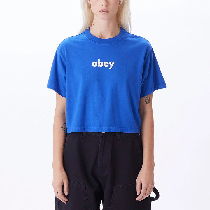 OBEY LOWER CASE 2 TEE - SURF BLUE