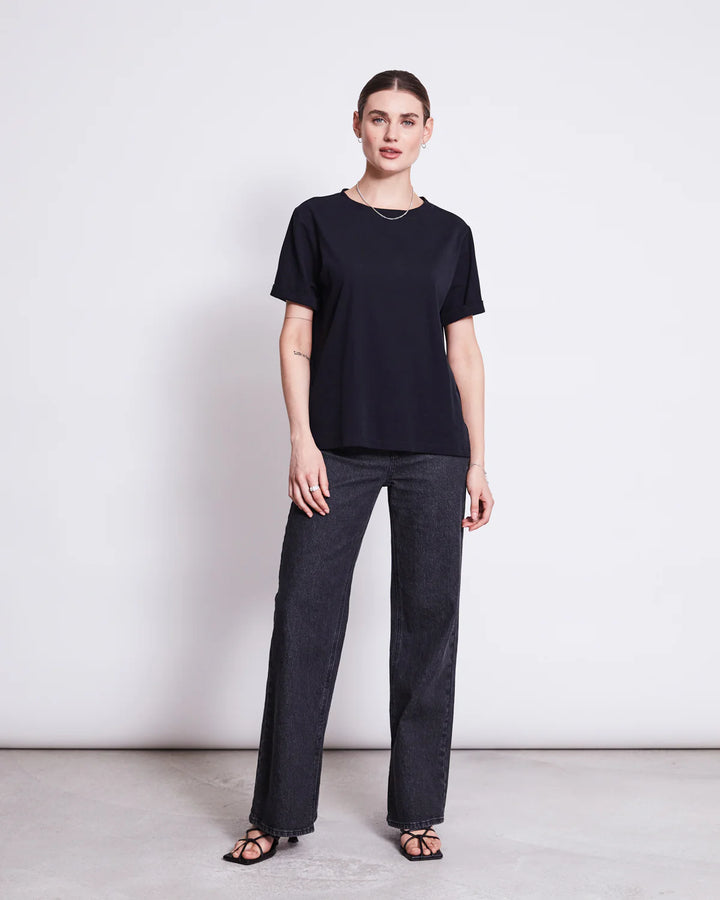 BRUSHED T-SHIRT BOY BLACK