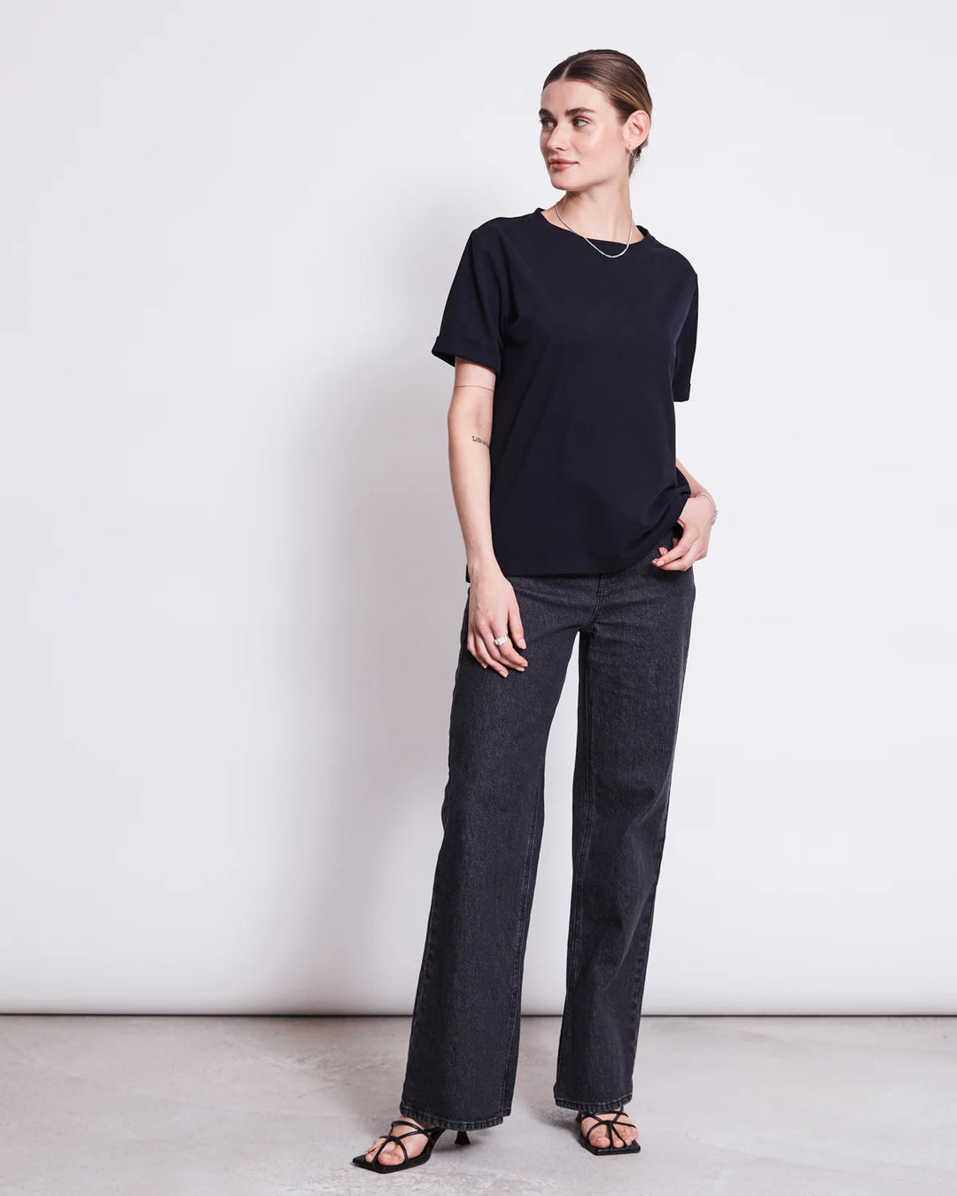 BRUSHED T-SHIRT BOY BLACK