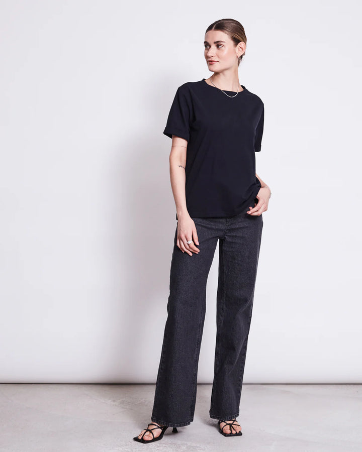 BRUSHED T-SHIRT BOY BLACK