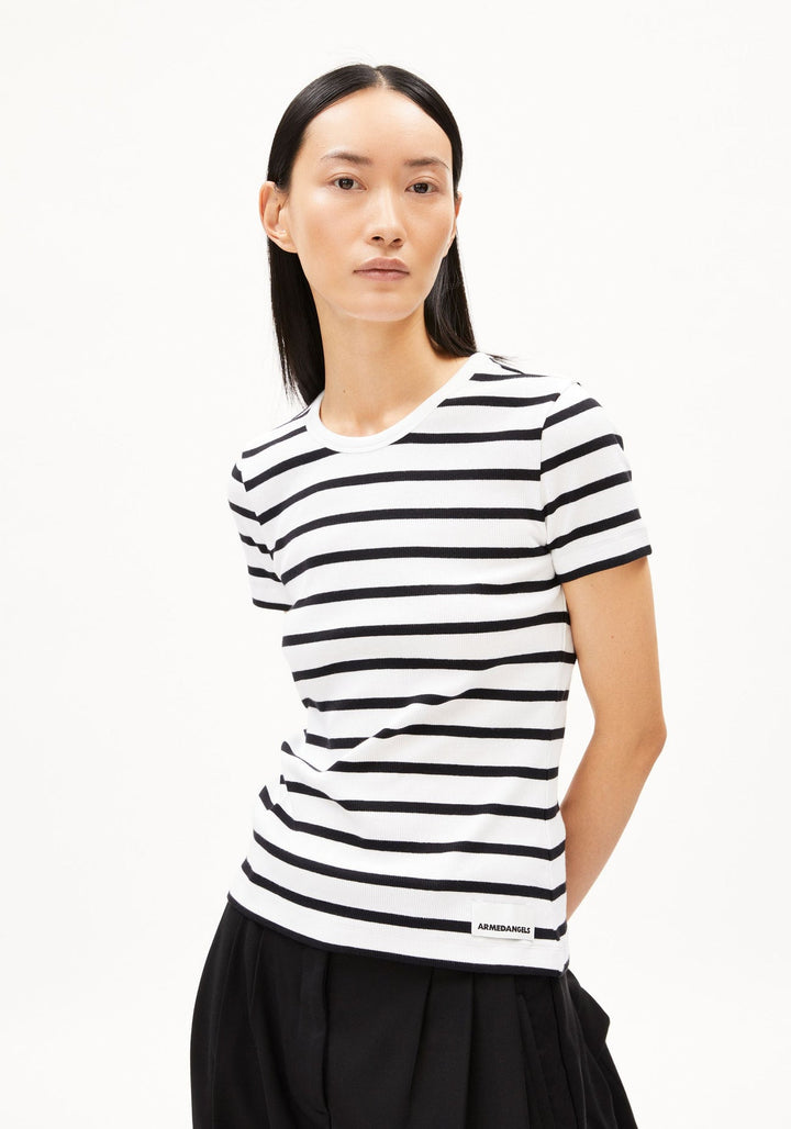 KARDAA STRIPES T-SHIRT - white black