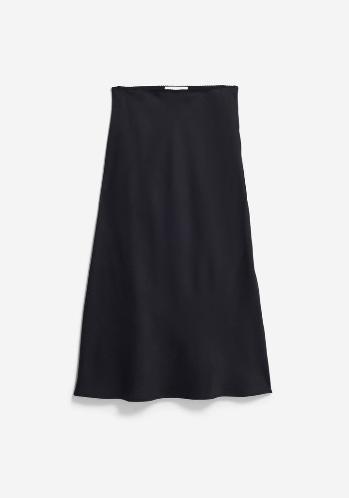 LENOVAA SATIN SLIP-SKIRT - black