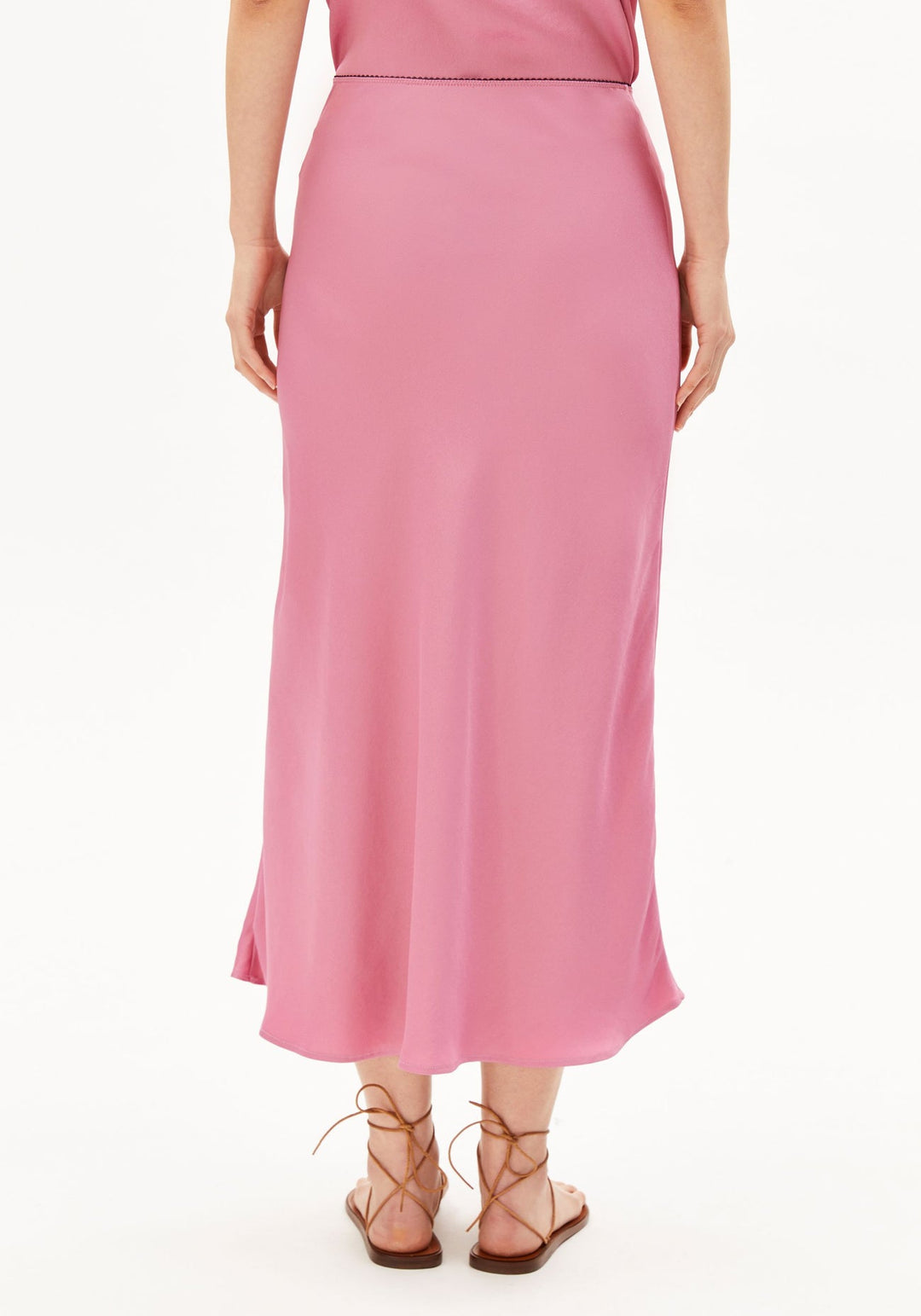 LENOVAA SATIN SLIP-SKIRT - washed berry
