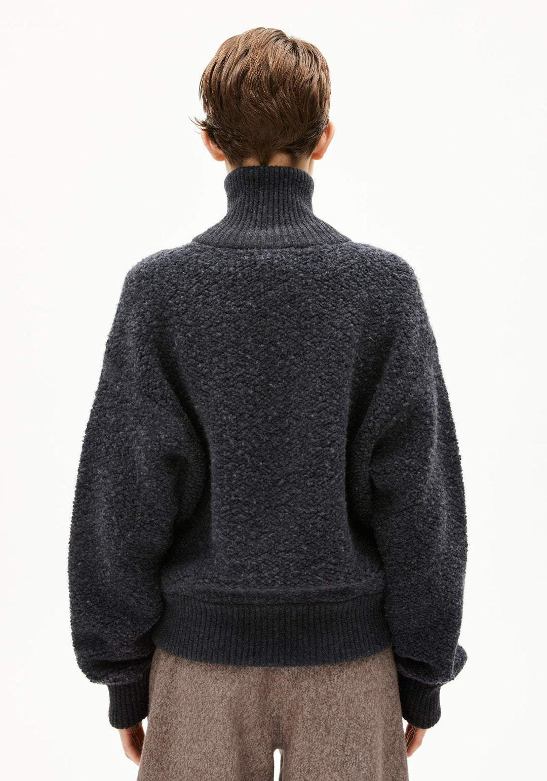 ICONIC Å GWENAA BOUCLÉ - steel melange-oatmilk