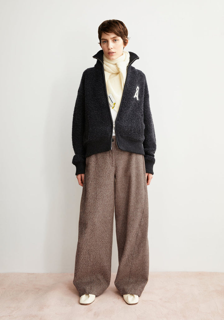 ICONIC Å GWENAA BOUCLÉ - steel melange-oatmilk