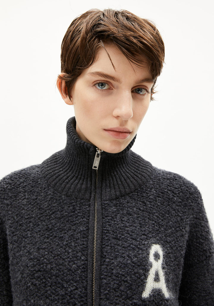 ICONIC Å GWENAA BOUCLÉ - steel melange-oatmilk