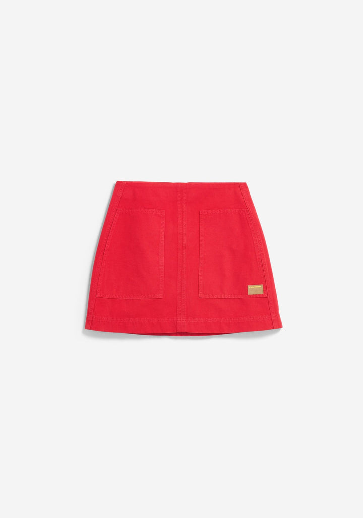 WORKWEAR CANVAS MINI-ROCK - mars red