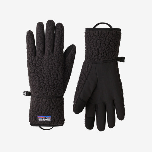Retro Pile Fleece Gloves - black