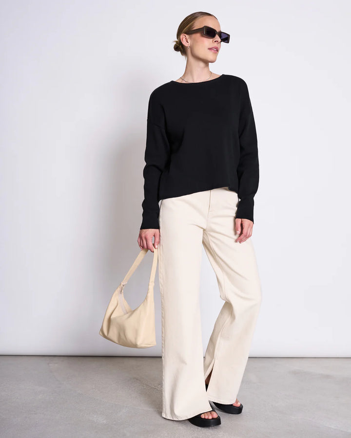 LIGHT KNIT JUMPER WILLIAMSBURG BLACK