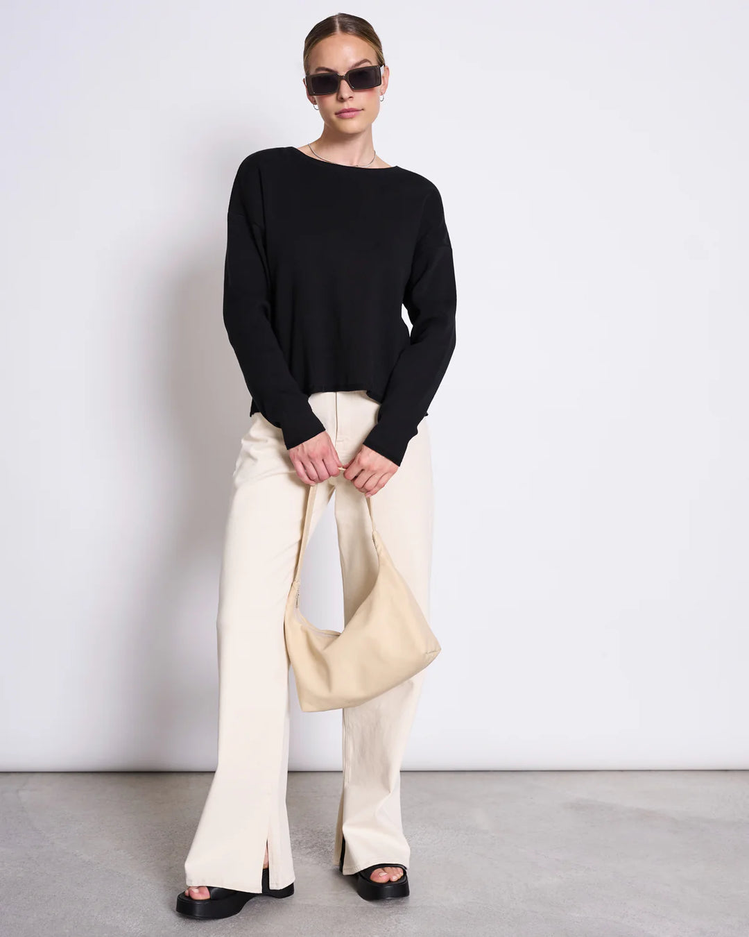 LIGHT KNIT JUMPER WILLIAMSBURG BLACK