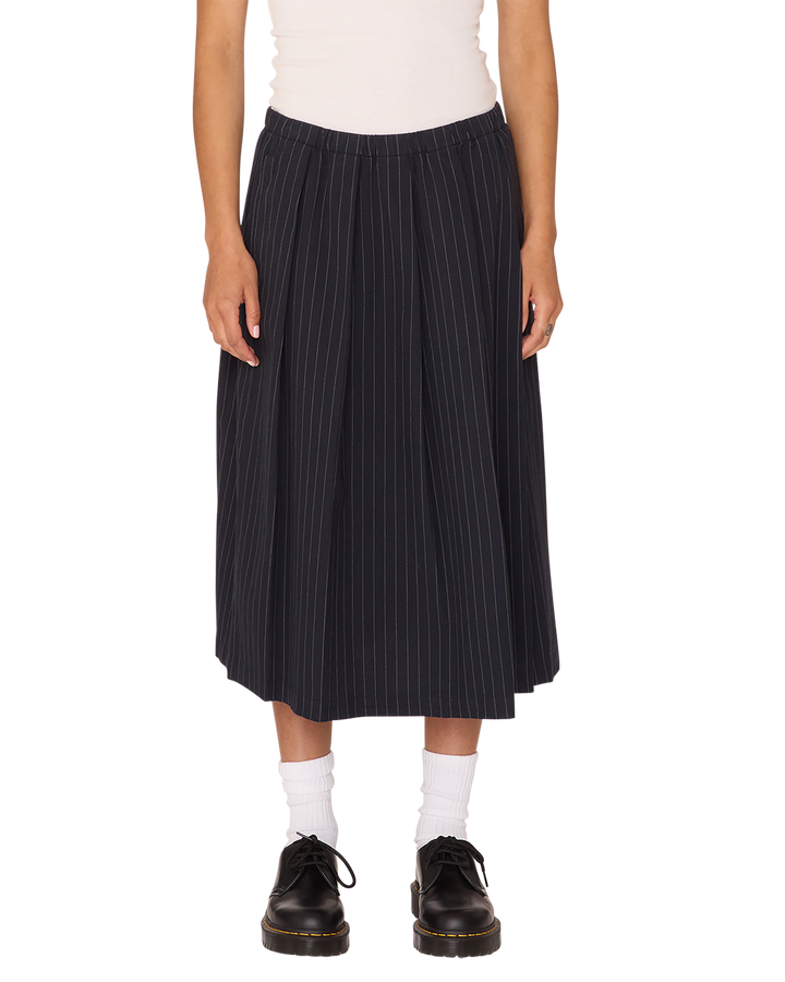 MADELINE PLEATED SKIRT - DARK NAVY MULTI