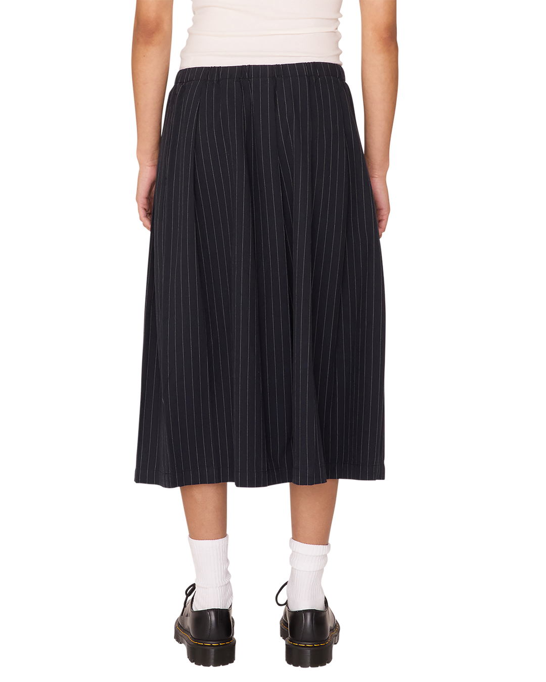 MADELINE PLEATED SKIRT - DARK NAVY MULTI