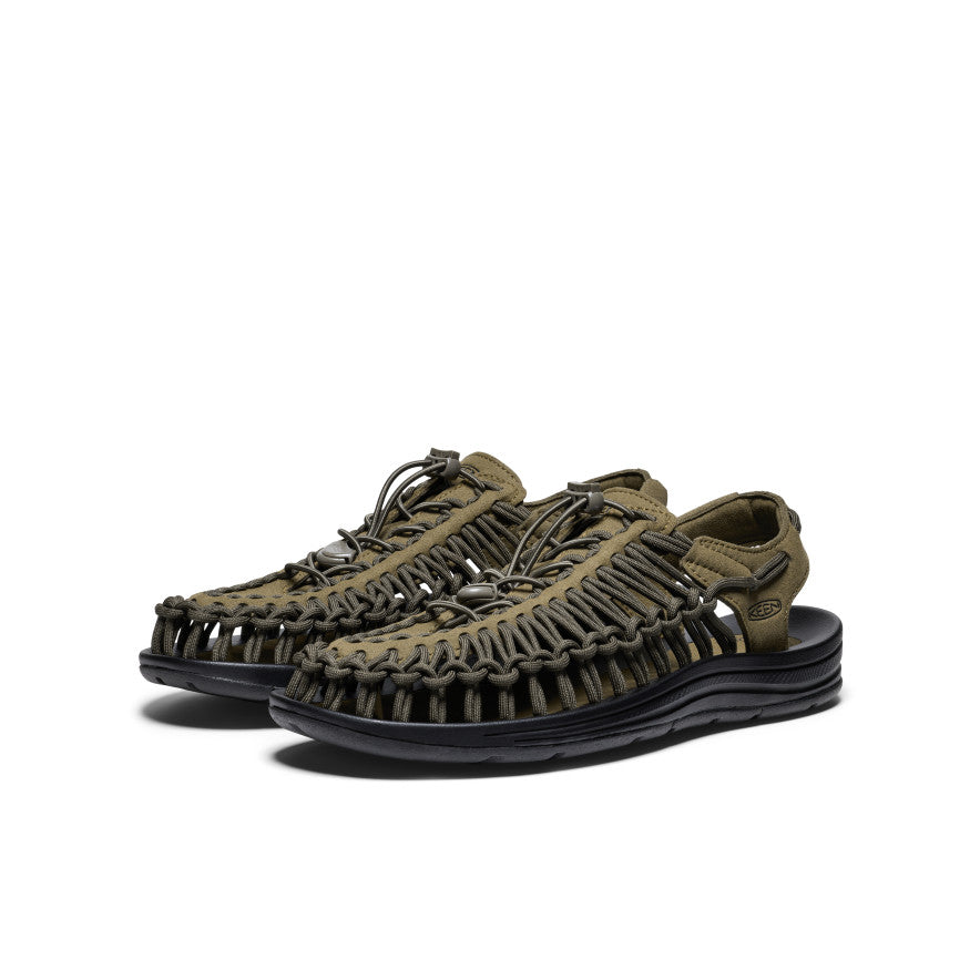 Uneek- dark olive/black - recycled plastic cord upper / rubber outsole