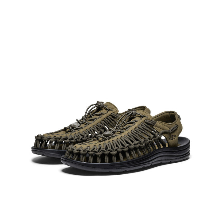 Uneek- dark olive/black - recycled plastic cord upper / rubber outsole