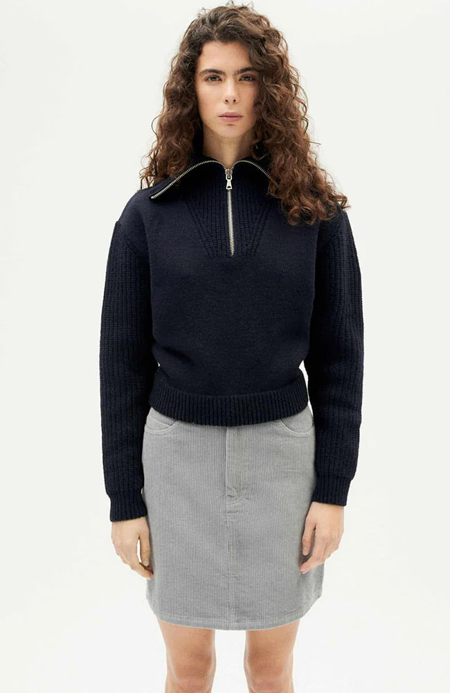 NAVY TANIT KNITTED SWEATER