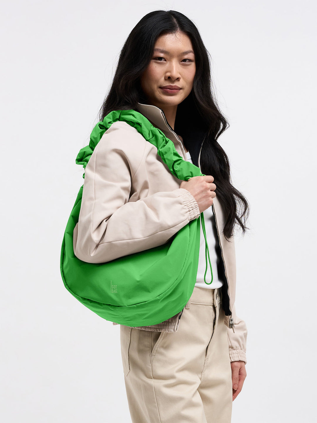 MOON BAG RUFFLE - leaf sheep