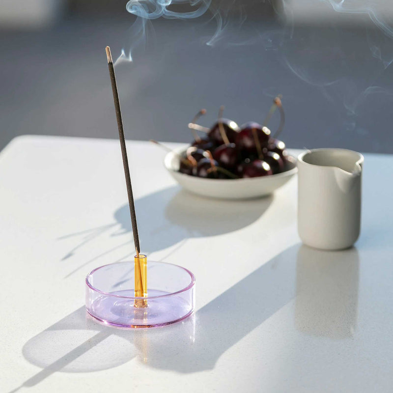 Duo Tone  Incense  Holder - lila gelb