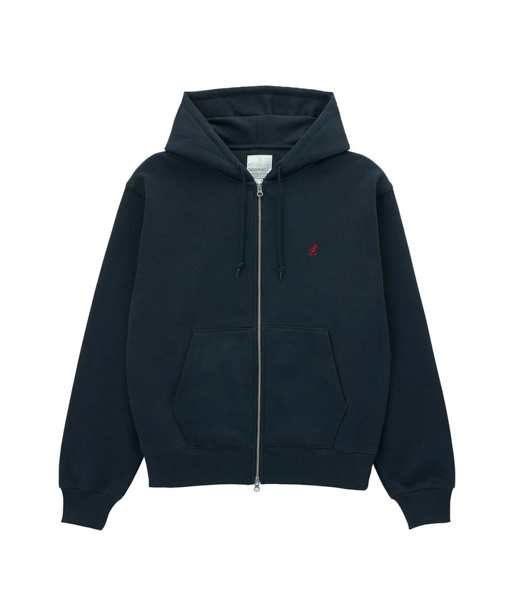 ONE POINT ZIP HOODED SWEATSHIRT - VINTAGE BLACK