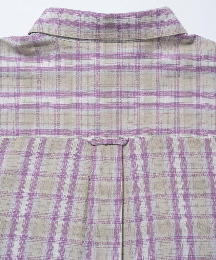 CHECKERED OMBRE SHIRT - PURPLE
