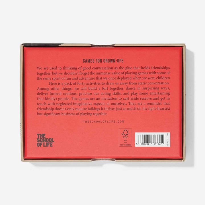 Kartenset "Games for Grown-Ups" - Englisch | The School of Life