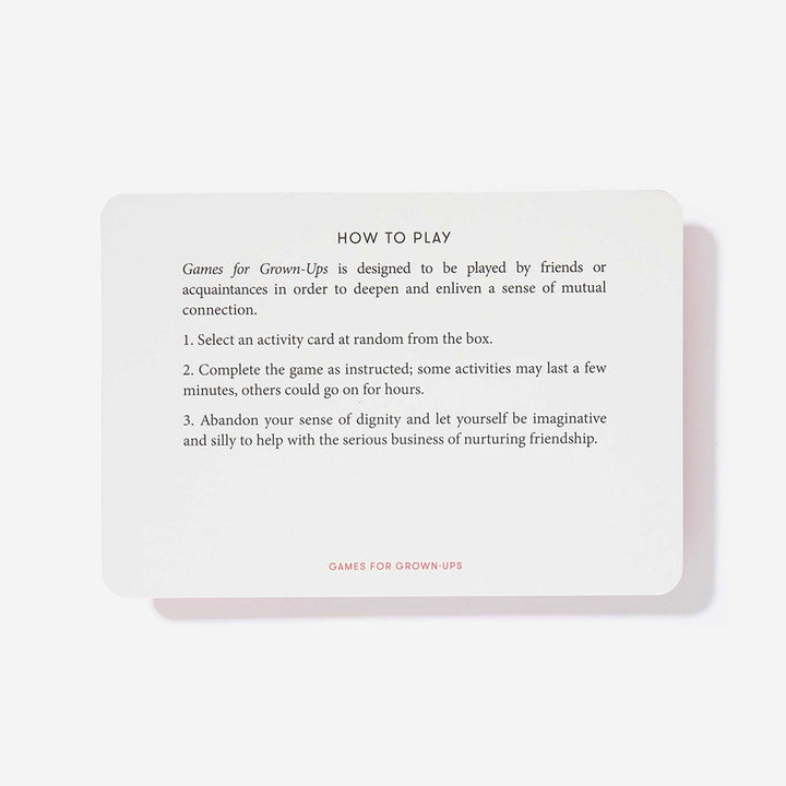 Kartenset "Games for Grown-Ups" - Englisch | The School of Life