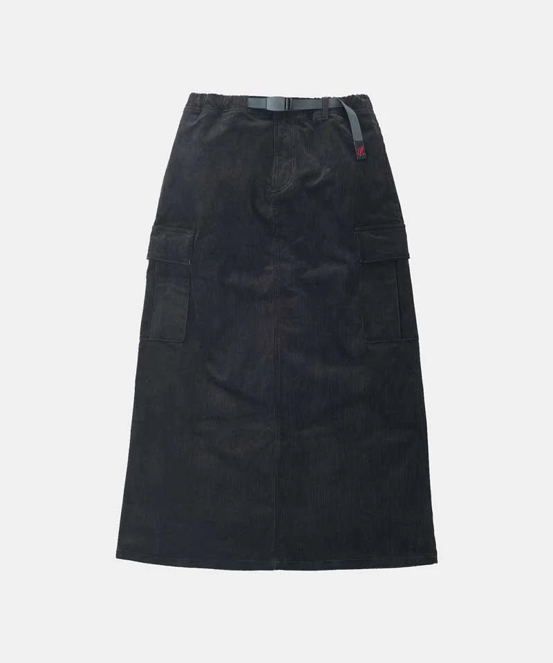 Coduroy Gramicci  Long Cargo Skirt - black