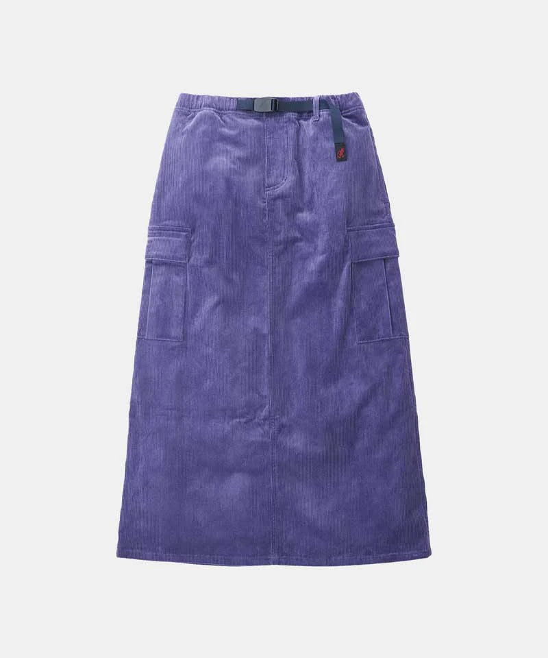 Coduroy Gramicci  Long Cargo Skirt - purple
