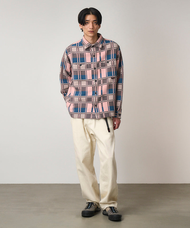 FLANNEL ANTHONY SHIRT - BLUSH CHECK