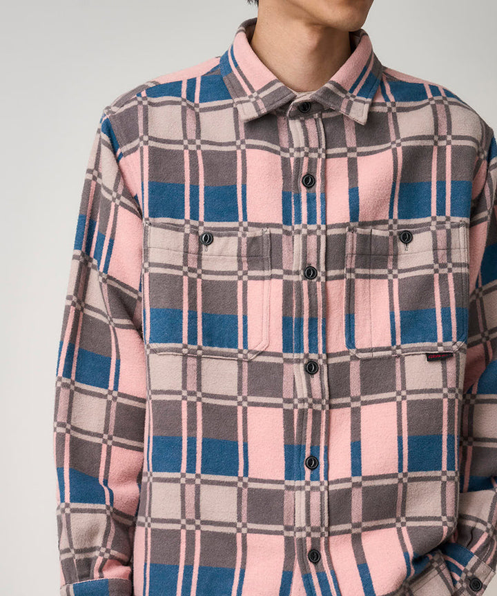 FLANNEL ANTHONY SHIRT - BLUSH CHECK