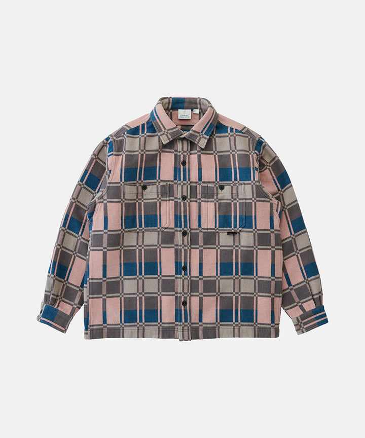 FLANNEL ANTHONY SHIRT - BLUSH CHECK