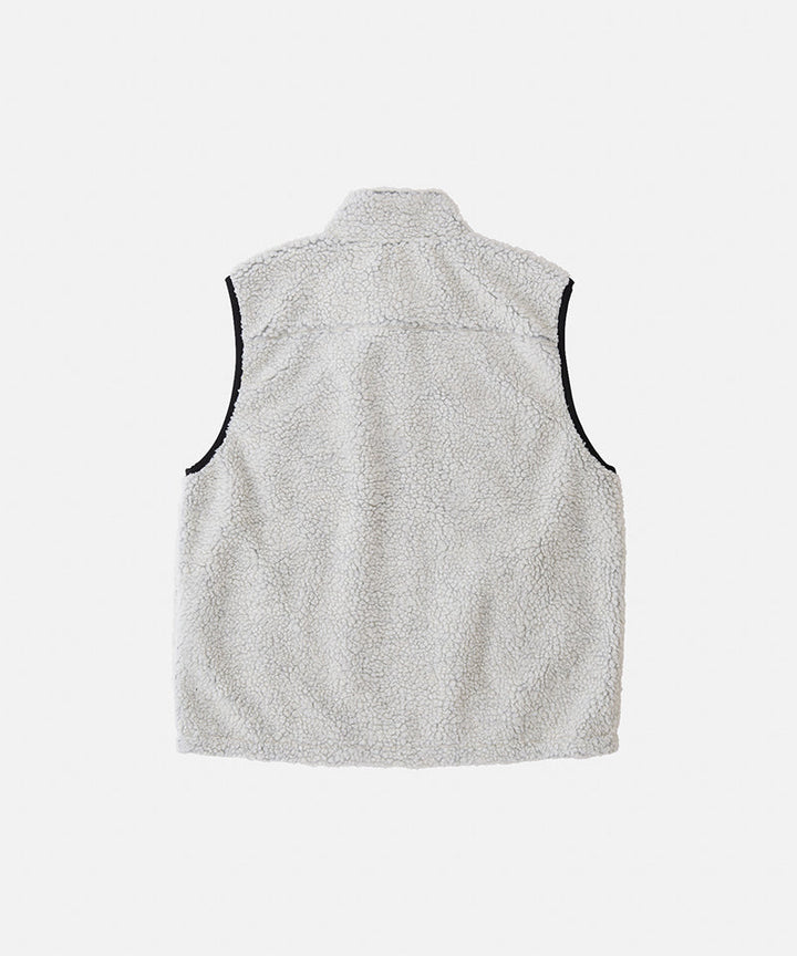 REVERSIBLE SHERPA VEST - NATURAL CHARTEUSE
