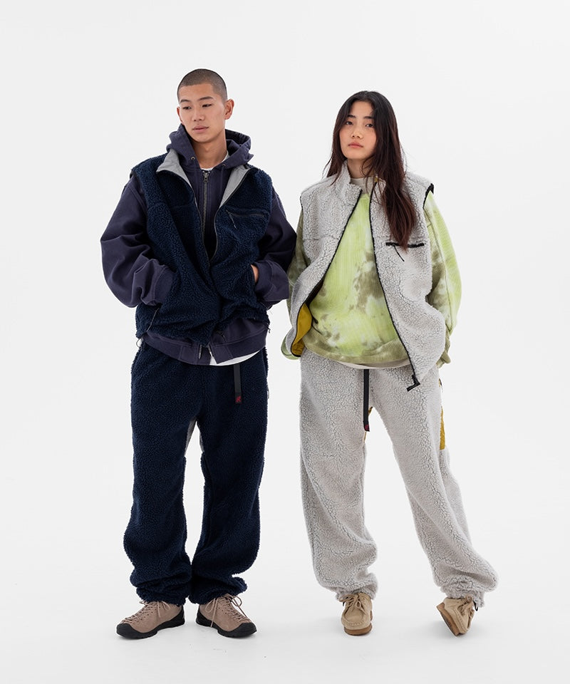 REVERSIBLE SHERPA VEST - NATURAL CHARTEUSE