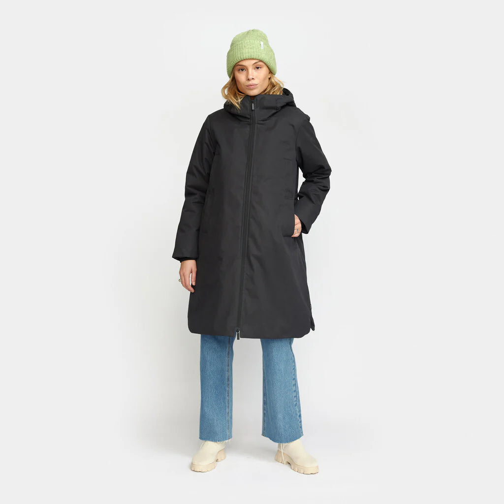 Hoodet Coat - black