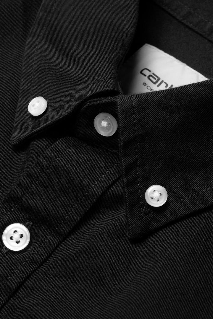 L/S Madison Shirt 100 % Cotton - Black / Wax