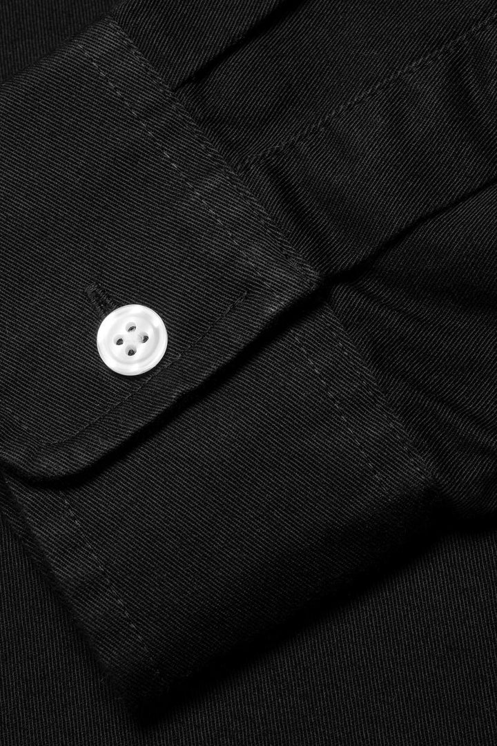 L/S Madison Shirt 100 % Cotton - Black / Wax